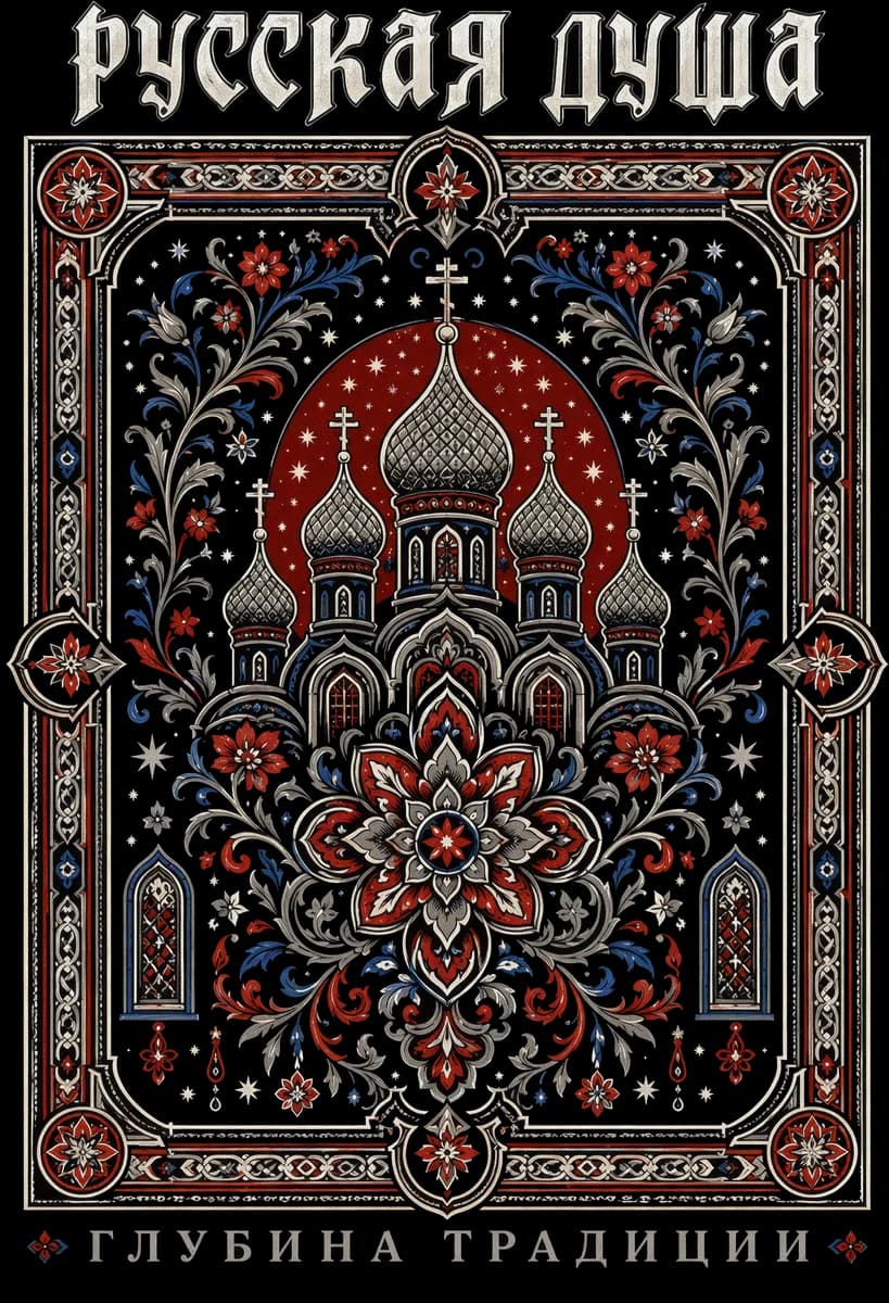 русская душа — деталь принта
