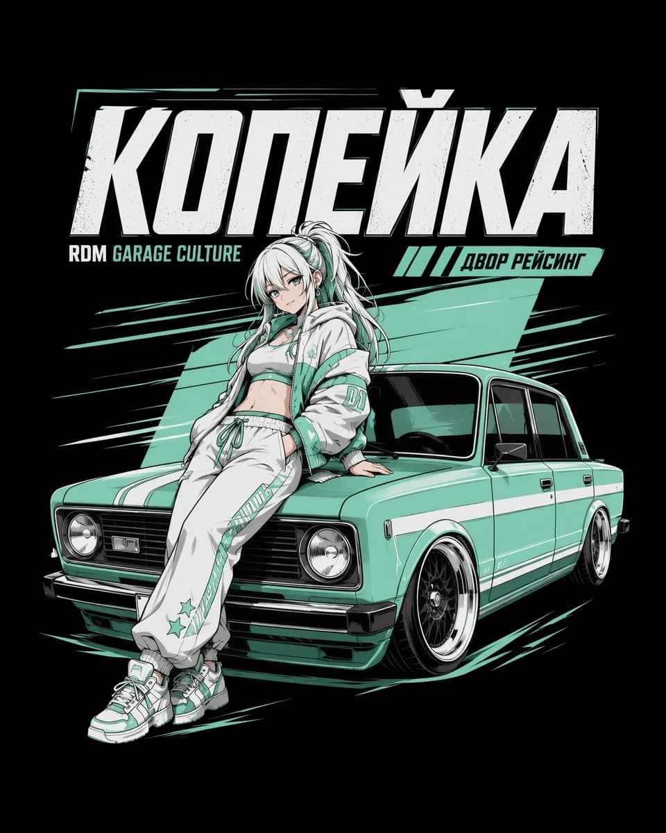 копейка — деталь принта
