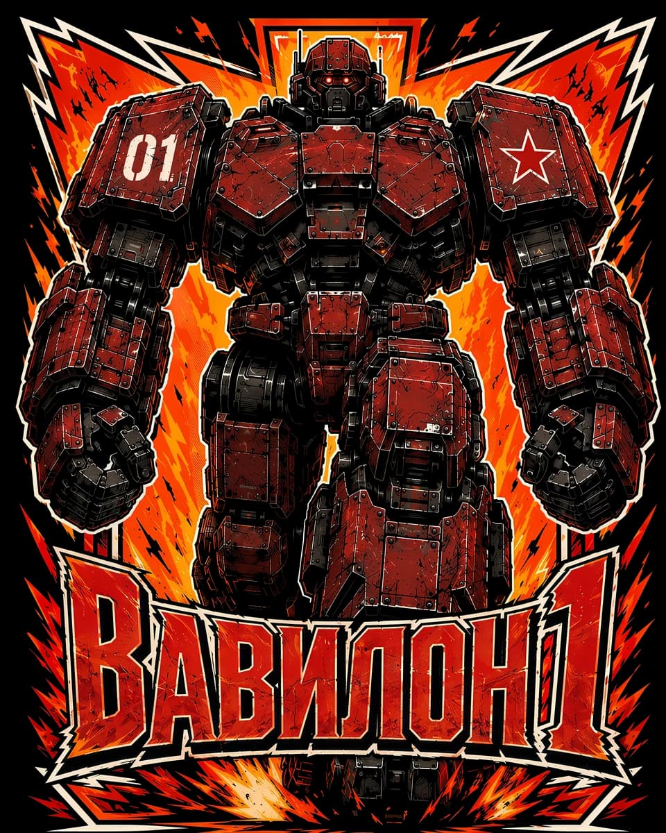 Робот Вавилон — деталь принта